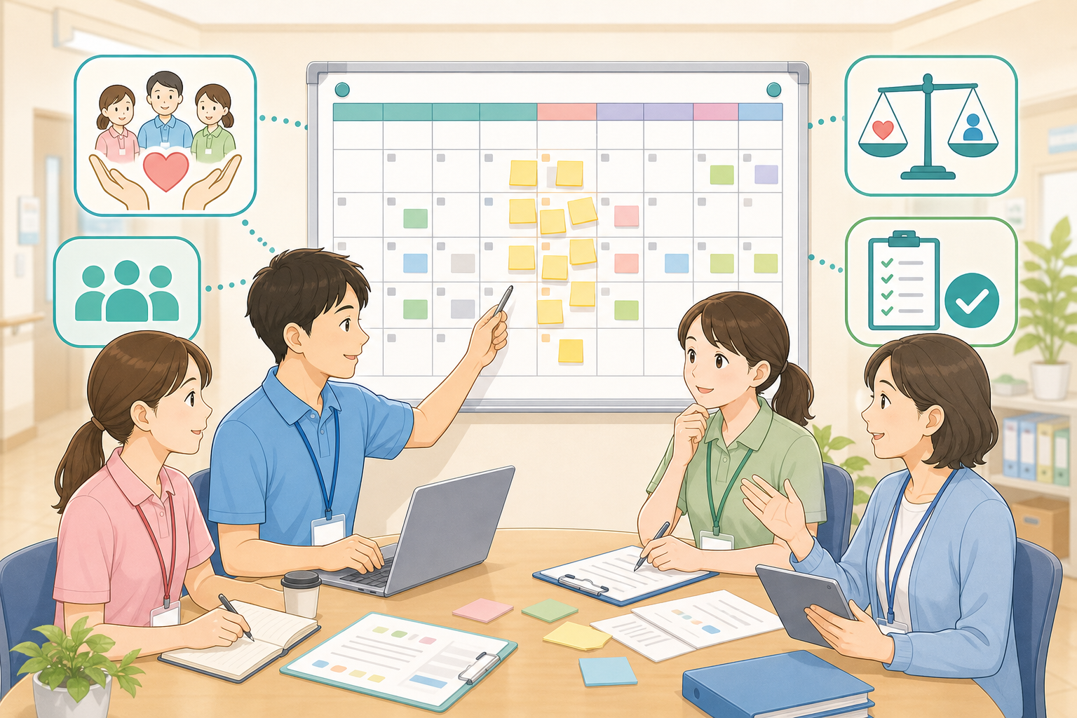 制度・働き方のイラスト