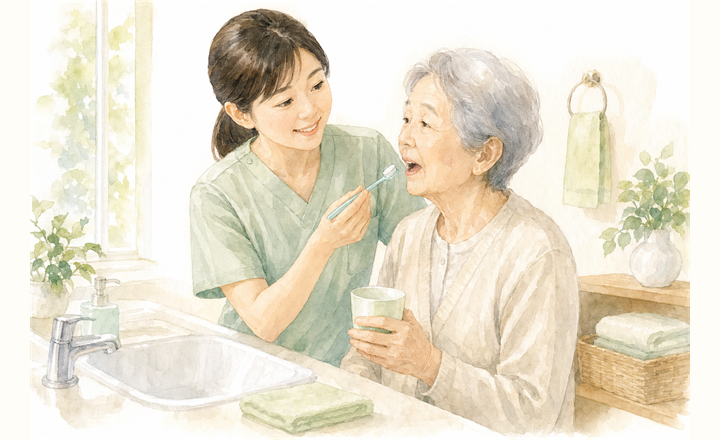 食事介助のイラスト
